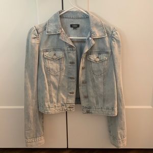 Express Puff Sleeve Denim Jacket